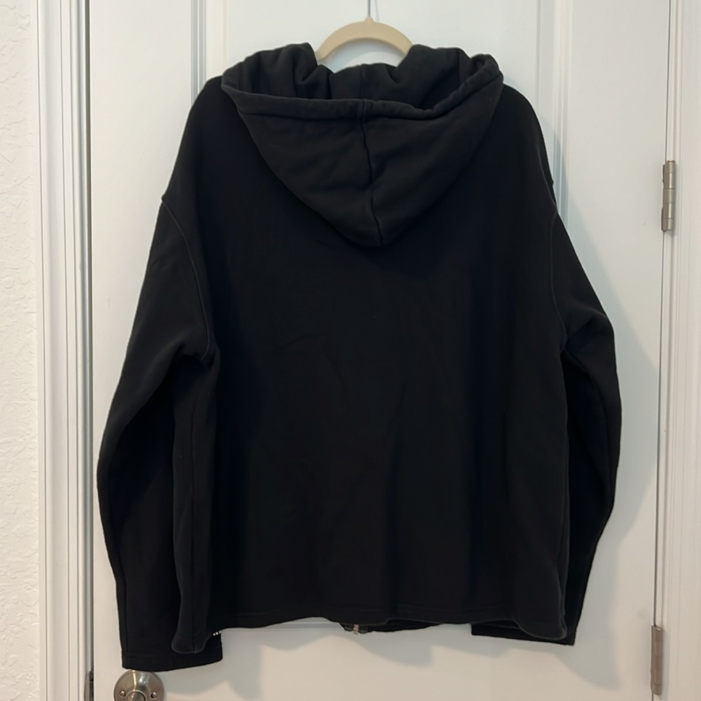 KROST Black Zip Up Hoodie XL Streetwear Minimalist Luxury Heavyweight Cotton SYF - Picture 17 of 17